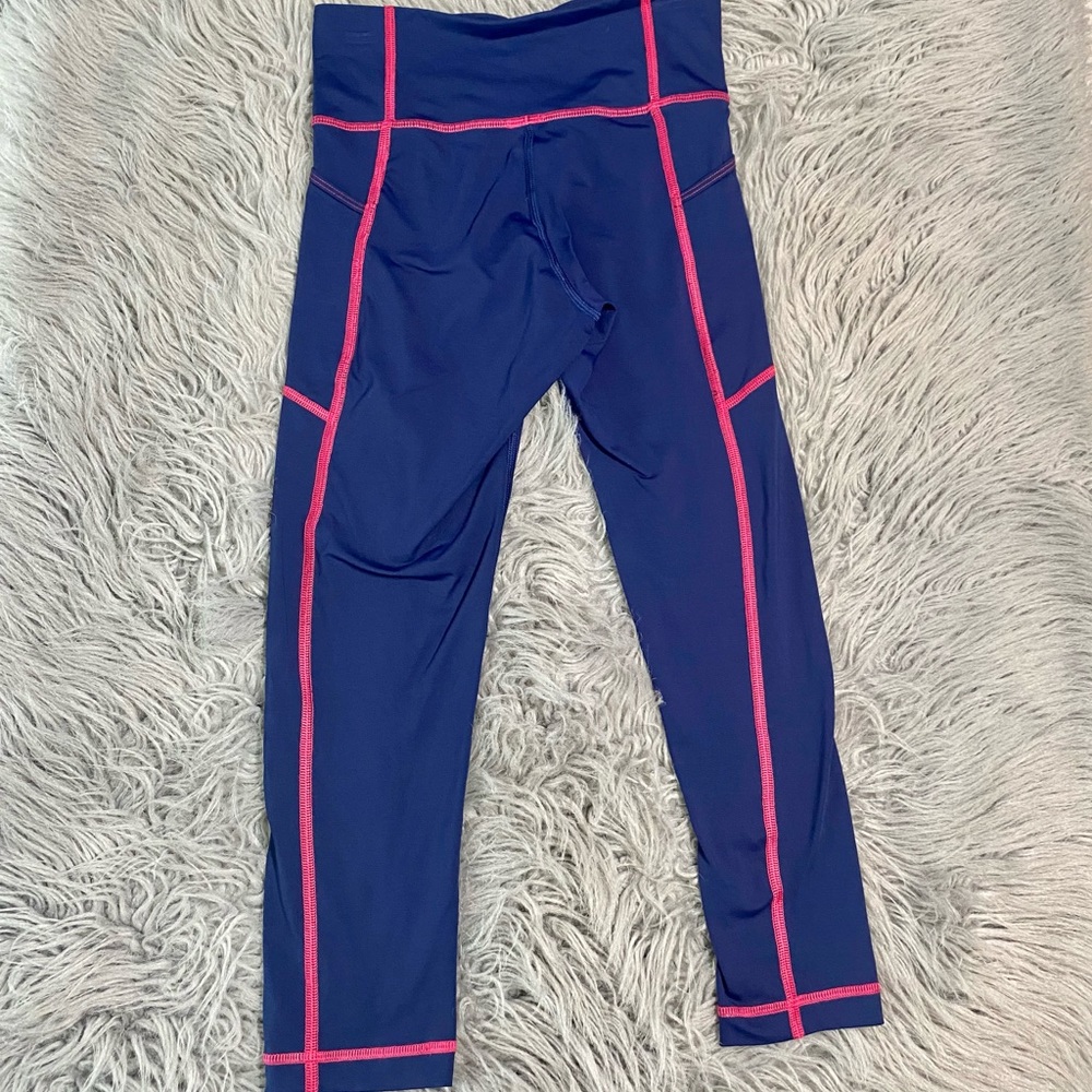 Vineyard Vines navy blue pink performance leggings xxs - Picture 3 of 6